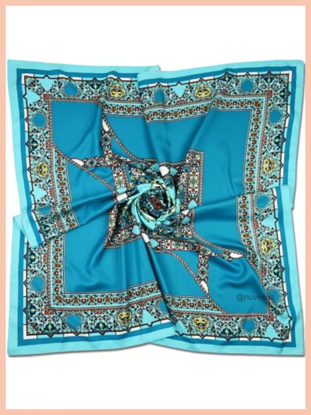 XL 40x40 Satin Square Oversized Fashion Scarf for Women, Hair Wrap, Headband,
